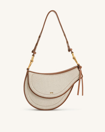 Sac bandoulière Ashlie - Toile marron