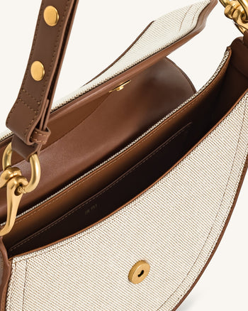 Sac bandoulière Ashlie - Toile marron