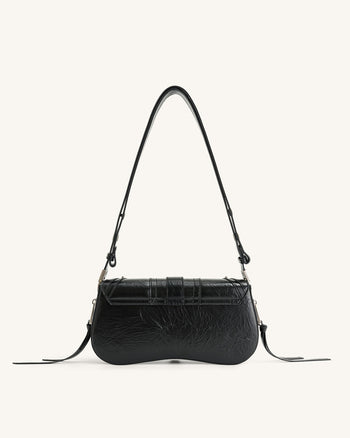 Le sac à bandoulière écrasé Joy - Noir