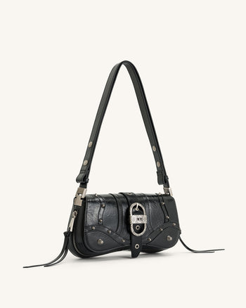 Le sac à bandoulière écrasé Joy - Noir