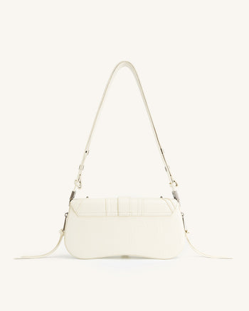Le sac à bandoulière écrasé Joy - Blanc