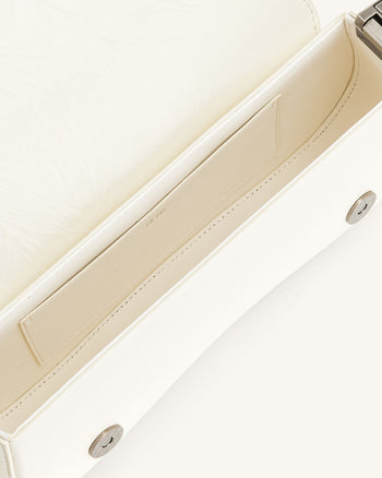 Le sac à bandoulière écrasé Joy - Blanc