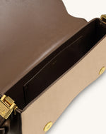 Joy Sac à bandoulière en faux daim - Brun kaki