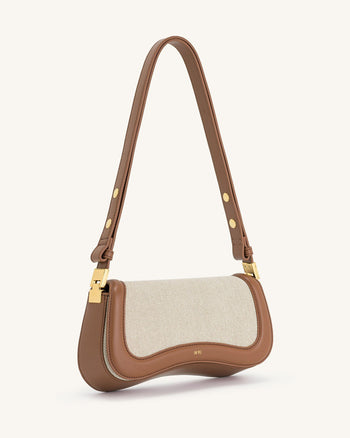 Sac à épaule Joy - Toile marron