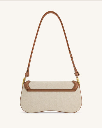 Sac à épaule Joy - Toile marron