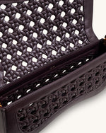 Joy Sac à bandoulière tissé - Rouge foncé