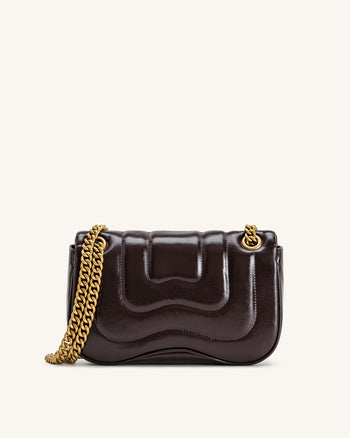 Tina Sac bandoulière matelassé - Brun profond