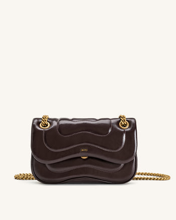 Tina Sac bandoulière matelassé - Brun profond