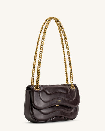 Tina Sac bandoulière matelassé - Brun profond