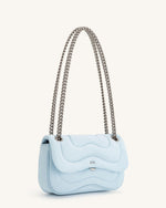 Sac bandoulière matelassé Tina - Bleu