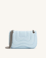 Sac bandoulière matelassé Tina - Bleu