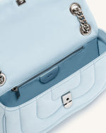 Sac bandoulière matelassé Tina - Bleu