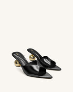 Ellie Mules à talon sphérique – Noir