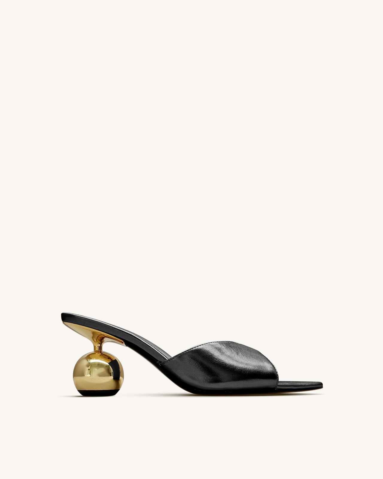 Ellie Mules à talon sphérique – Noir