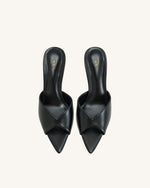 Ellie Mules à talon sphérique – Noir