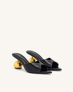 Ellie Mules à talon sphérique – Noir