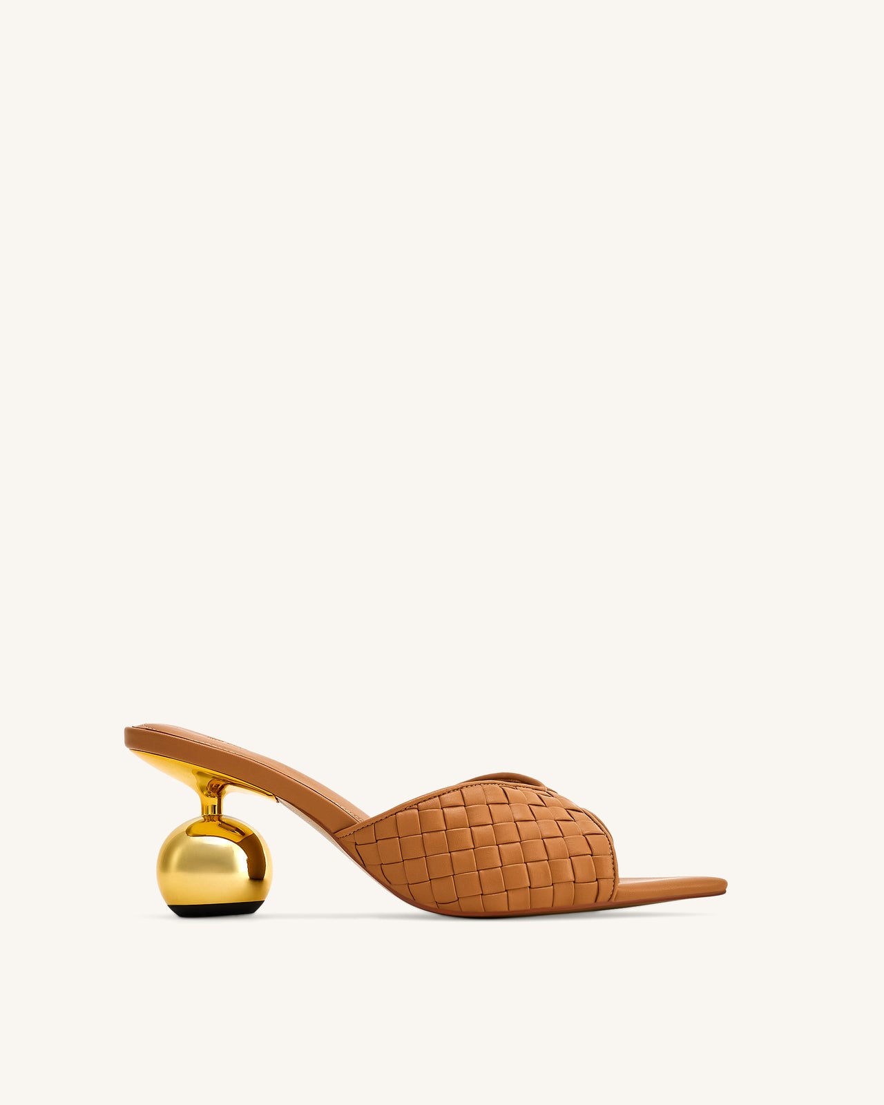 Mules Ellie à Talon Sphérique Tressé - Kaki