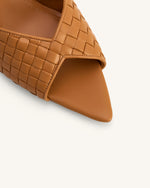 Mules Ellie à Talon Sphérique Tressé - Kaki