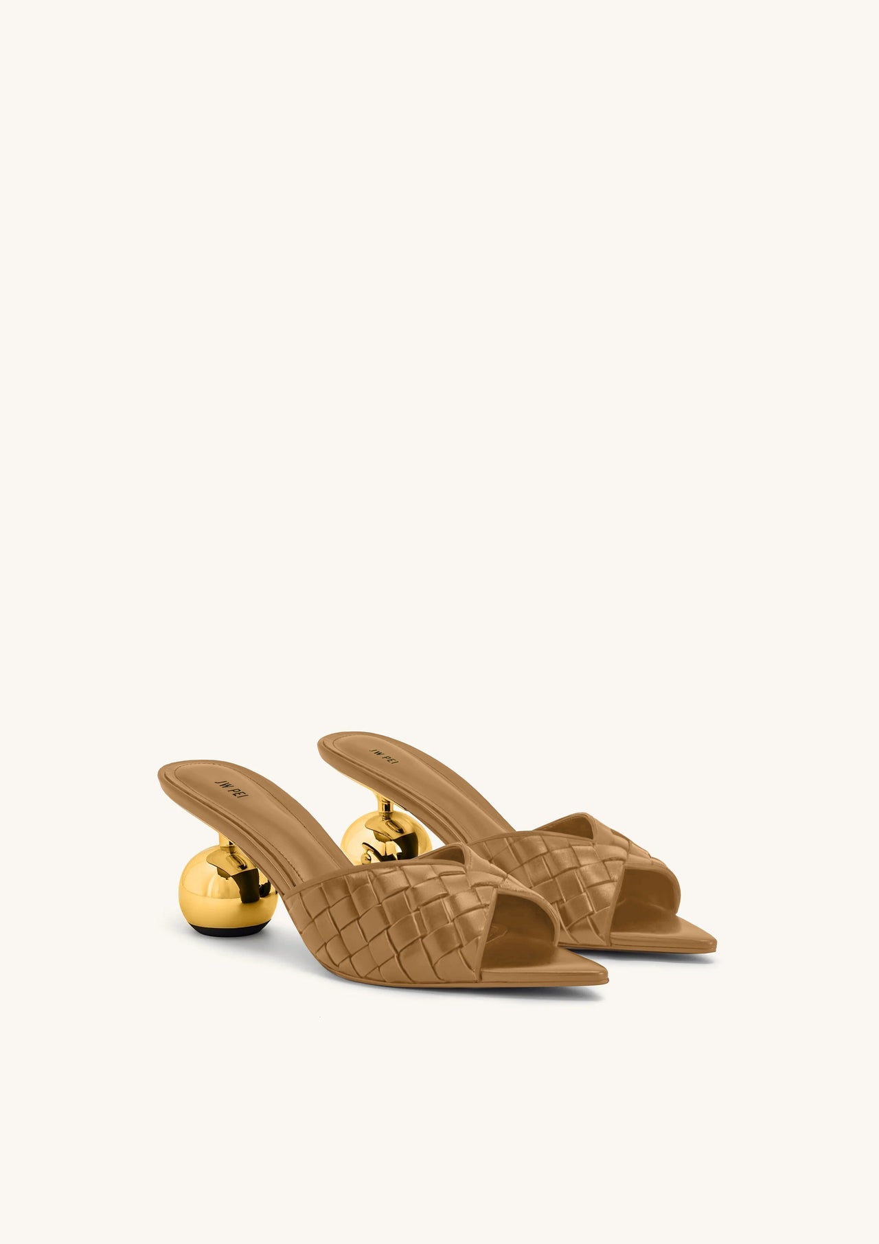 Mules Ellie à Talon Sphérique Tressé - Kaki
