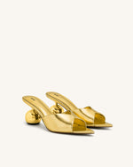 Mules à Talon Sphère Ellie - Or