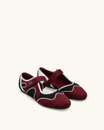 Zoe Ballerines Mary Janes – Bordeaux Noir