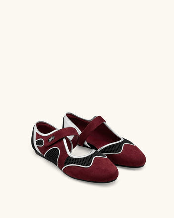 Zoe Ballerines Mary Janes – Bordeaux Noir