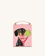 Pochette en forme de livre à motif chiot Taya - Rose