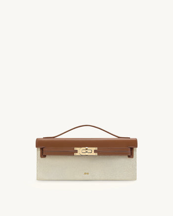 Sac à poignée rigide Bria – Toile marron