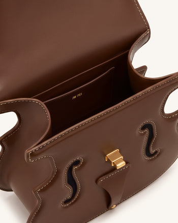 Sac à main en forme de violon - Marron foncé