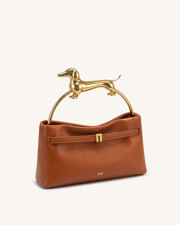 Maeve Sac à poignée teckel - Cognac
