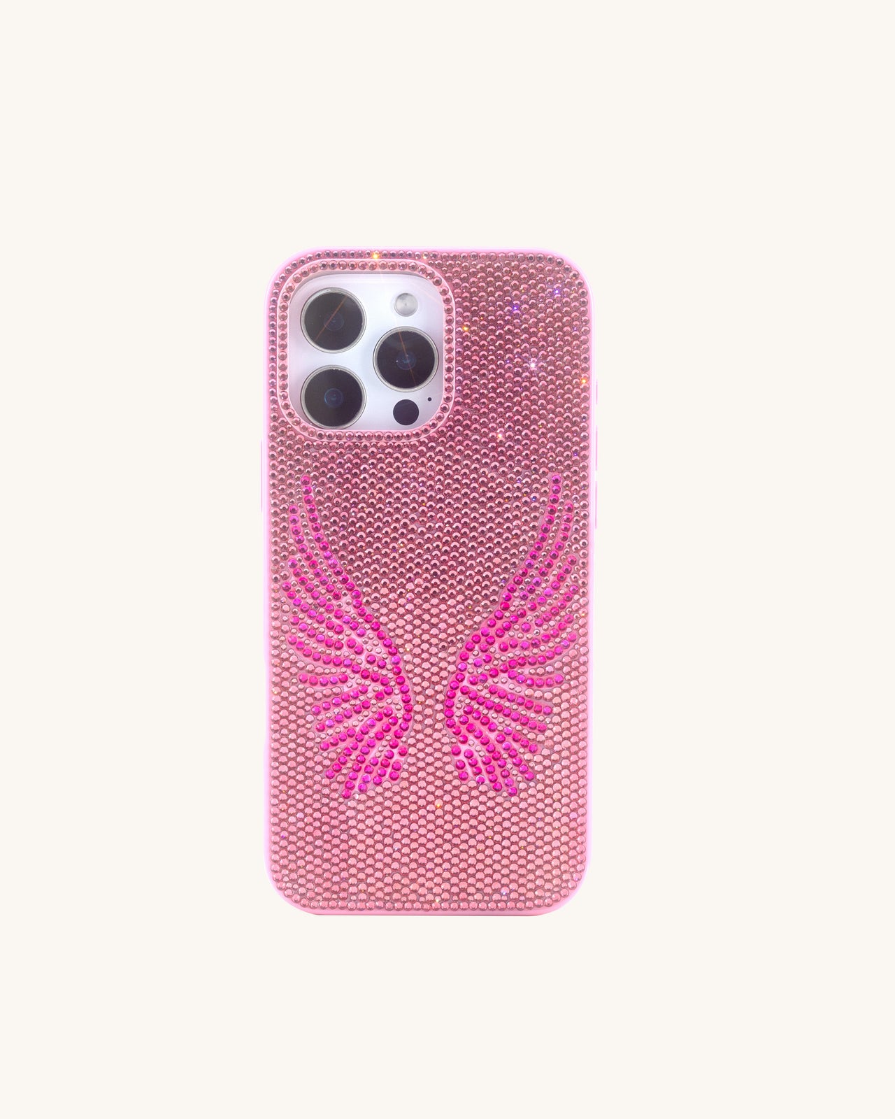 Coque de téléphone Ailes d'Ange en Cristaux Artificiels - Rose