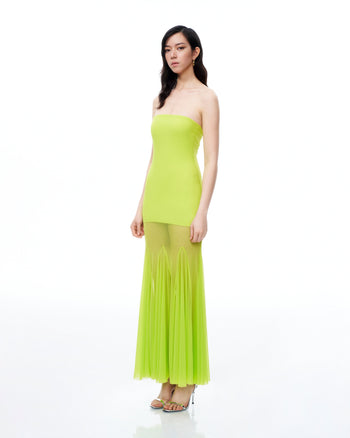 Robe en mesh Thalassa – Vert citron