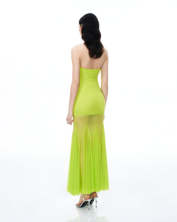 Robe en mesh Thalassa – Vert citron