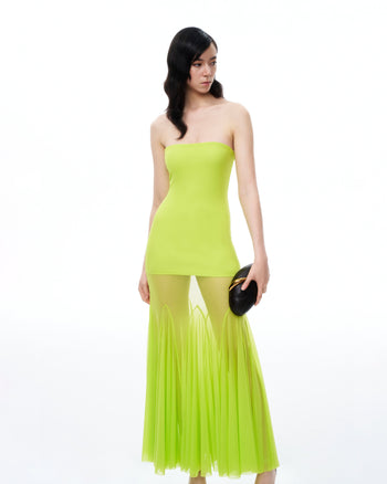 Robe en mesh Thalassa – Vert citron