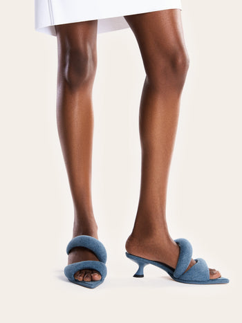 Mule en jean pour femme Sara - Bleu