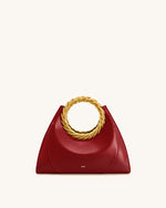 Sac sculpture avec anse en forme de feuille Amiya - Rouge vin