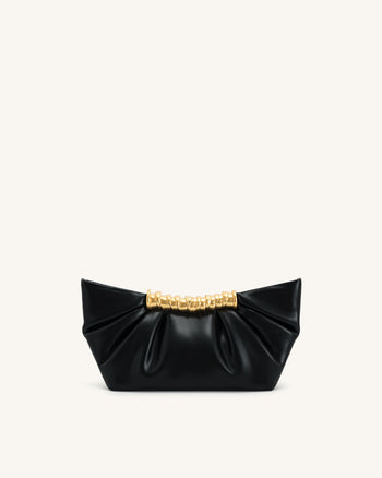 Pochette plissée Leia - Noir