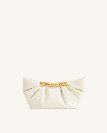 Pochette Plissée Leia - Blanche