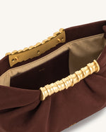 Pochette plissée Leia - Marron foncé