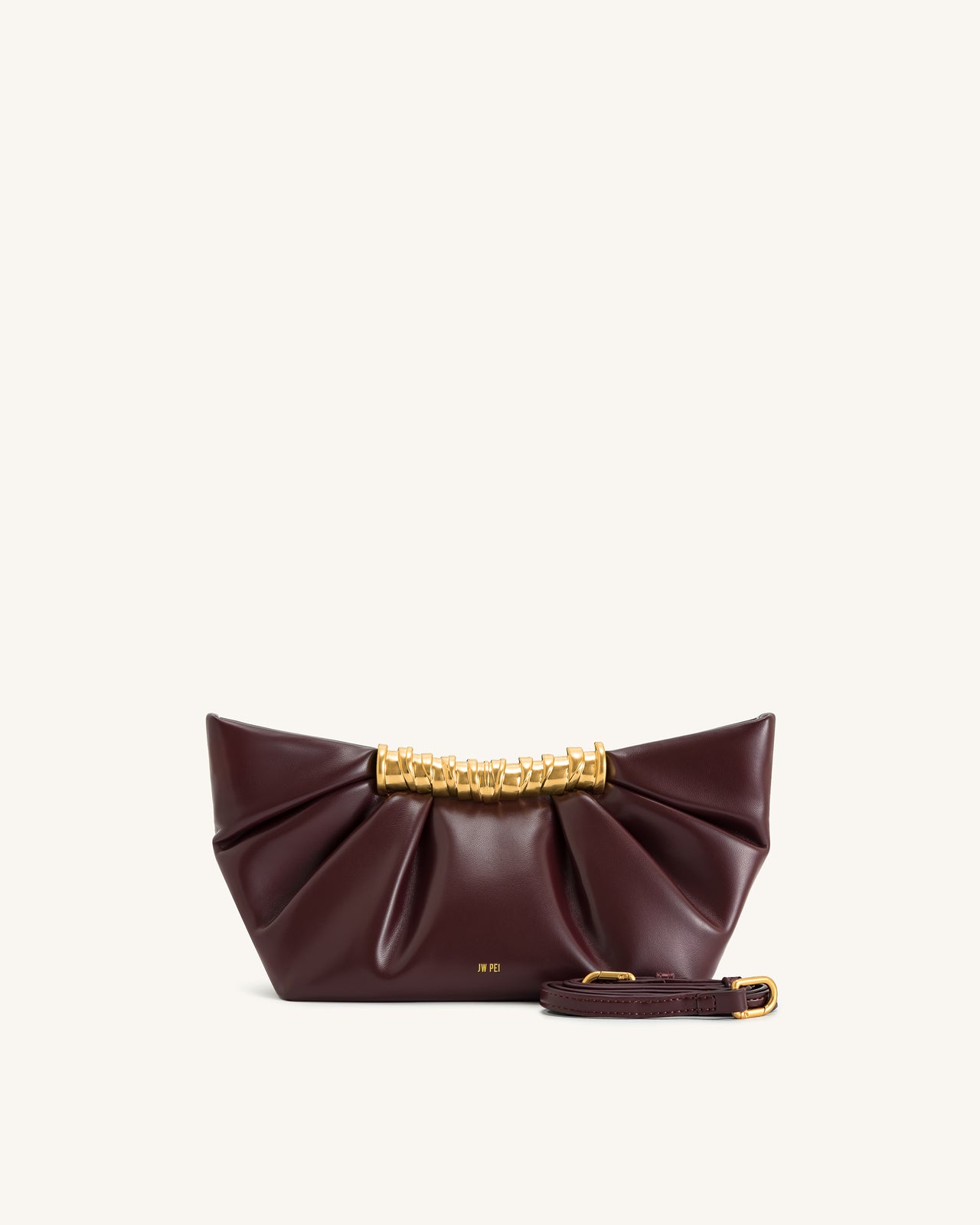 Pochette plissée Leia - Bourgogne profond