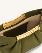 Pochette plissée Leia - Olive foncé