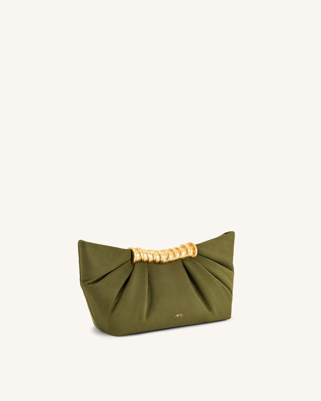 Pochette plissée Leia - Olive foncé