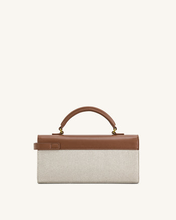 Sac à main Keyla à anse – Toile marron
