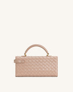 Sac à poignée supérieure Keyla avec texture tressée – Rose