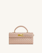 Sac à poignée supérieure Keyla avec texture tressée – Rose