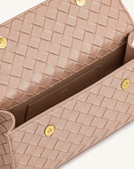 Sac à poignée supérieure Keyla avec texture tressée – Rose