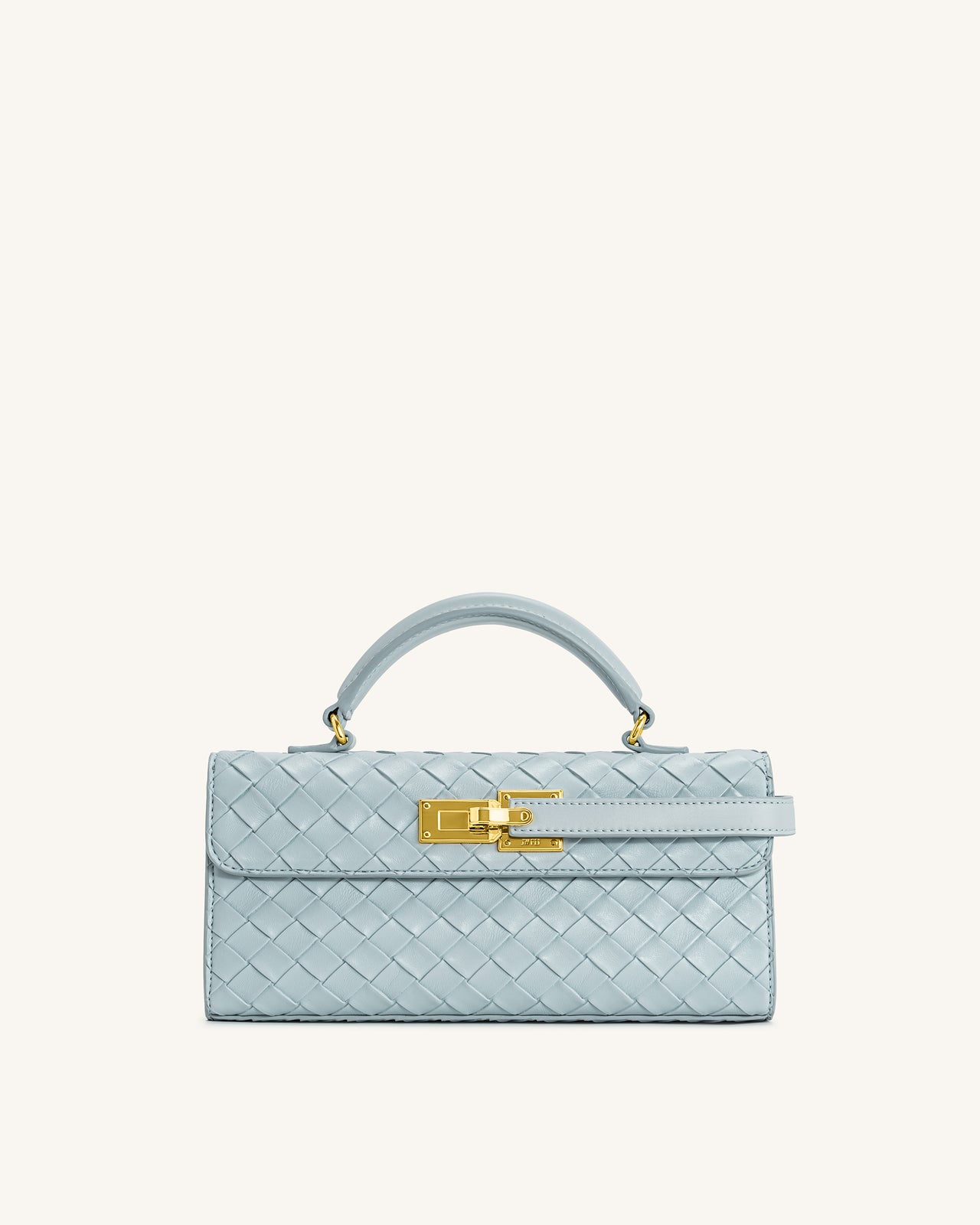 Sac à poignée supérieure Keyla avec texture tressée – Bleu