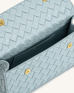 Sac à poignée supérieure Keyla avec texture tressée – Bleu