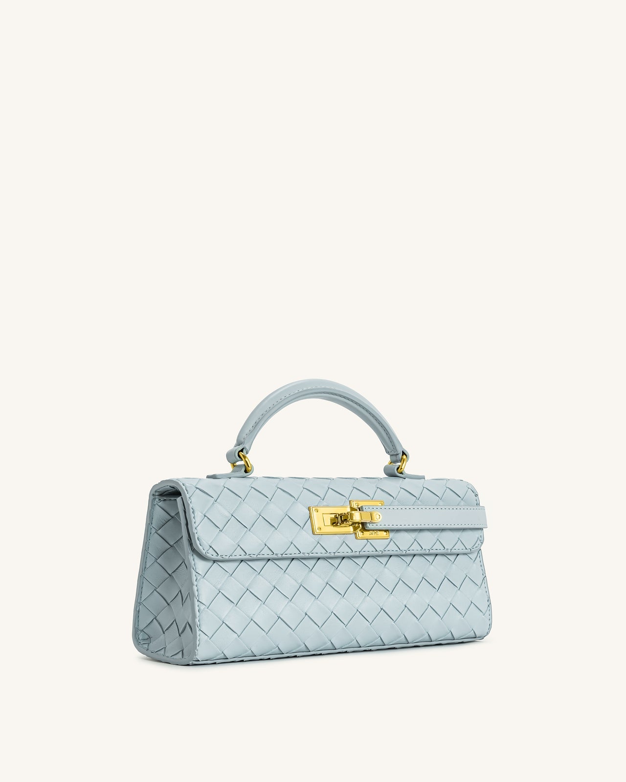 Sac à poignée supérieure Keyla avec texture tressée – Bleu