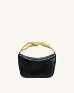 Sac à main Jenny avec poignée en forme humaine – Noir